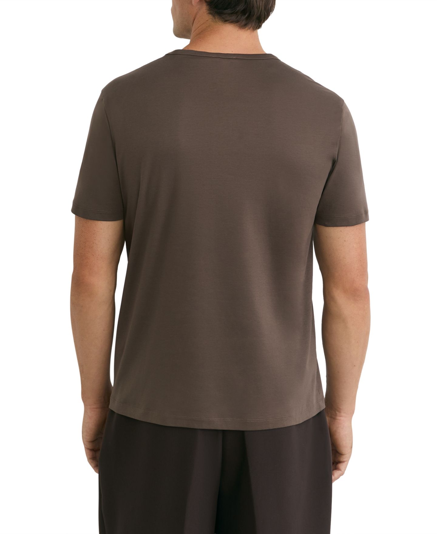 Мужская футболка REISS Crew Neck Short-Sleeve Air-Water Finish, цвет: Серо-коричневый коричневый — фото 2
