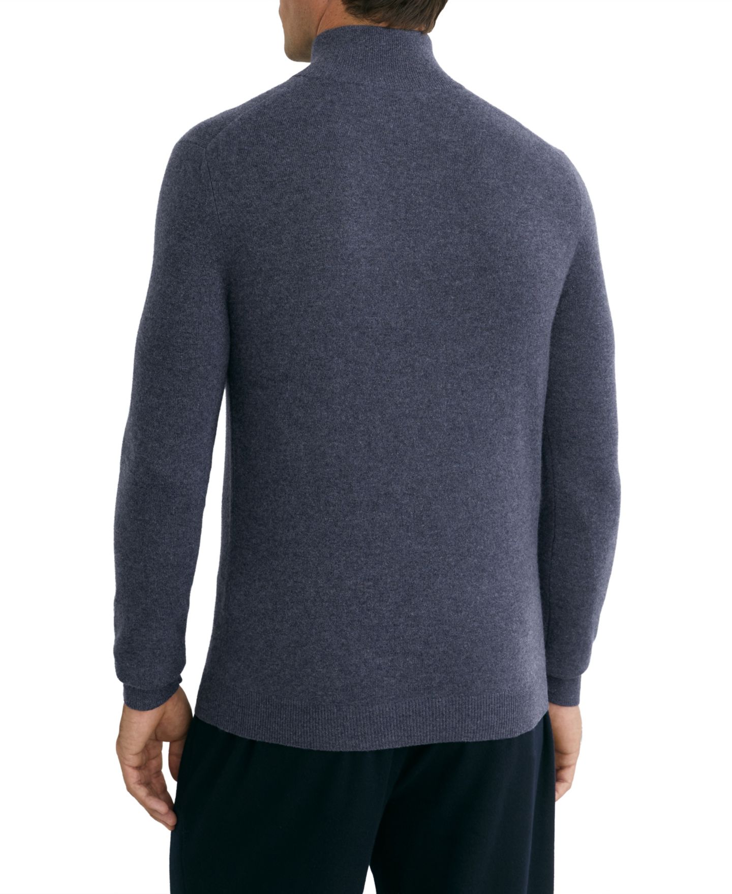 Мужской свитер REISS Royal Half-Zip Cashmere, цвет: Джинсовый меланжевый — фото 2