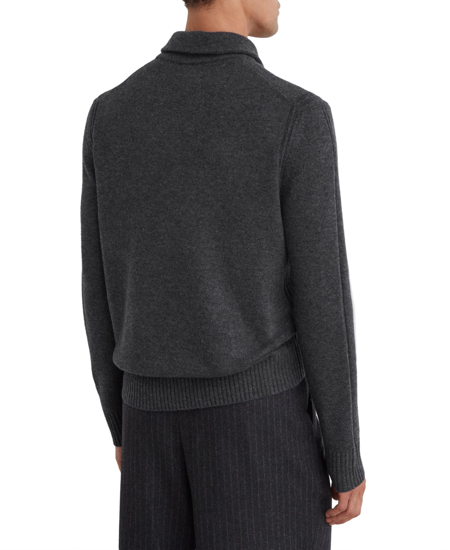 Мужской свитер REISS County Wool-Blend Half-Button, цвет: Серый — фото 2
