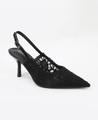 Hertha Lace Upper Slingback Heels