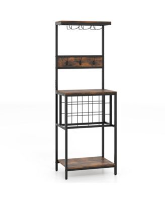 12-Bottle Freestanding Wine Rack with Stemware Holder
