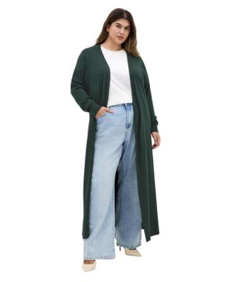 Plus Size Goldie Longline Pull-On Cardigan