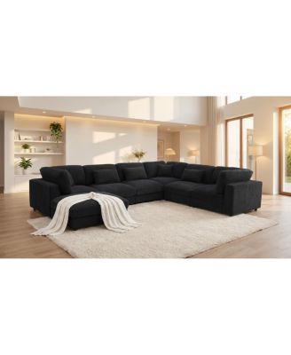 Corduroy Upholstered Modular Sectional