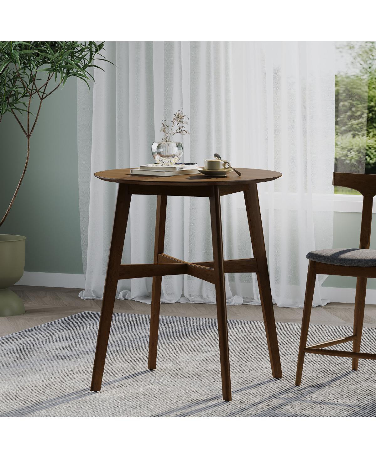 Streamdale Furniture Wood Counter Height Round Dining Table, 35.4"D x 35.4"W x 36"H