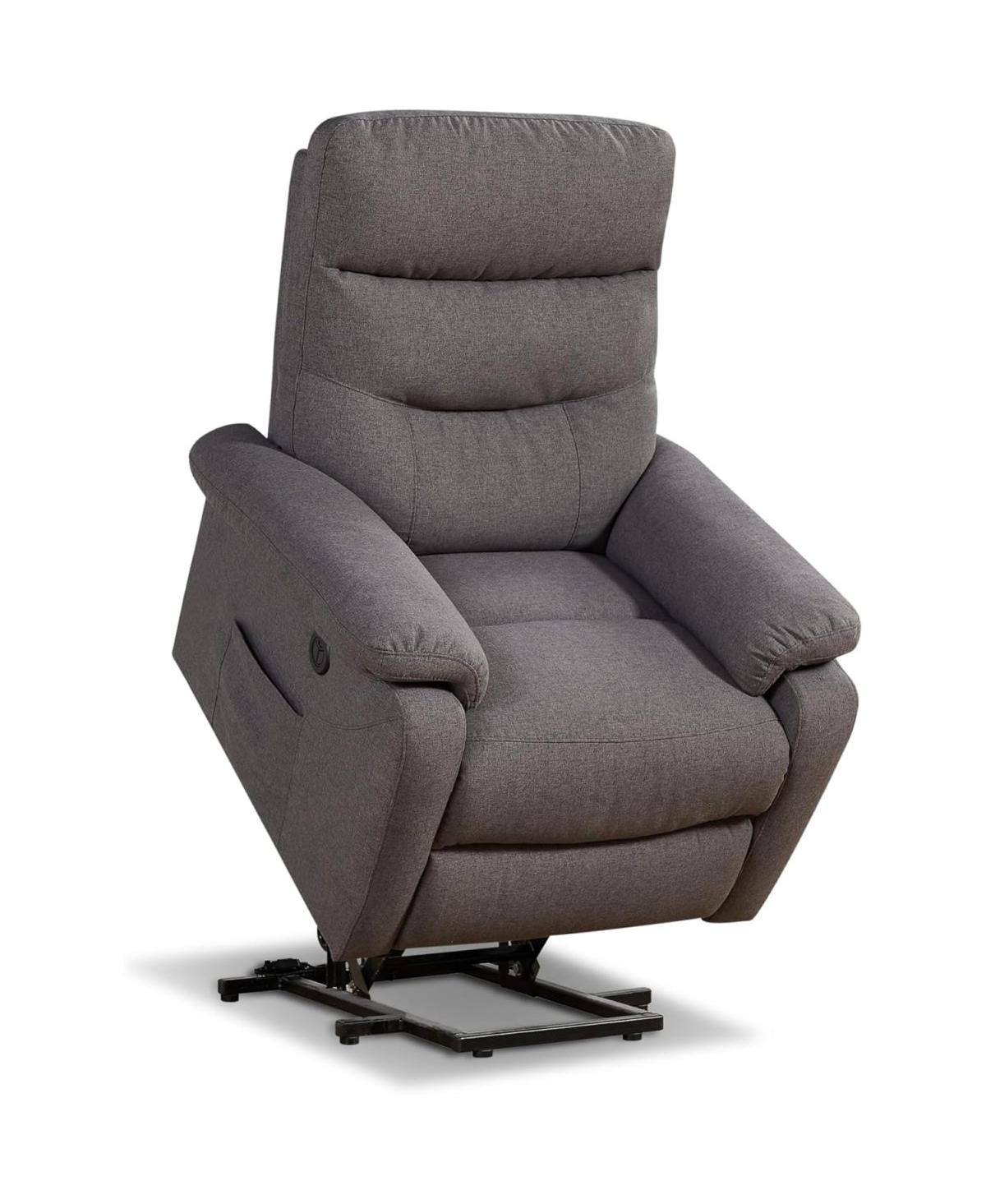 Streamdale Furniture Contemporary Lift Chair Recliner with Fabric Upholstery - Gray