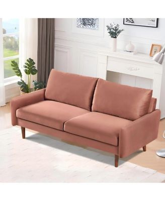 Streamdale Kent Modern Velvet Sofa with Tapered Wooden Legs