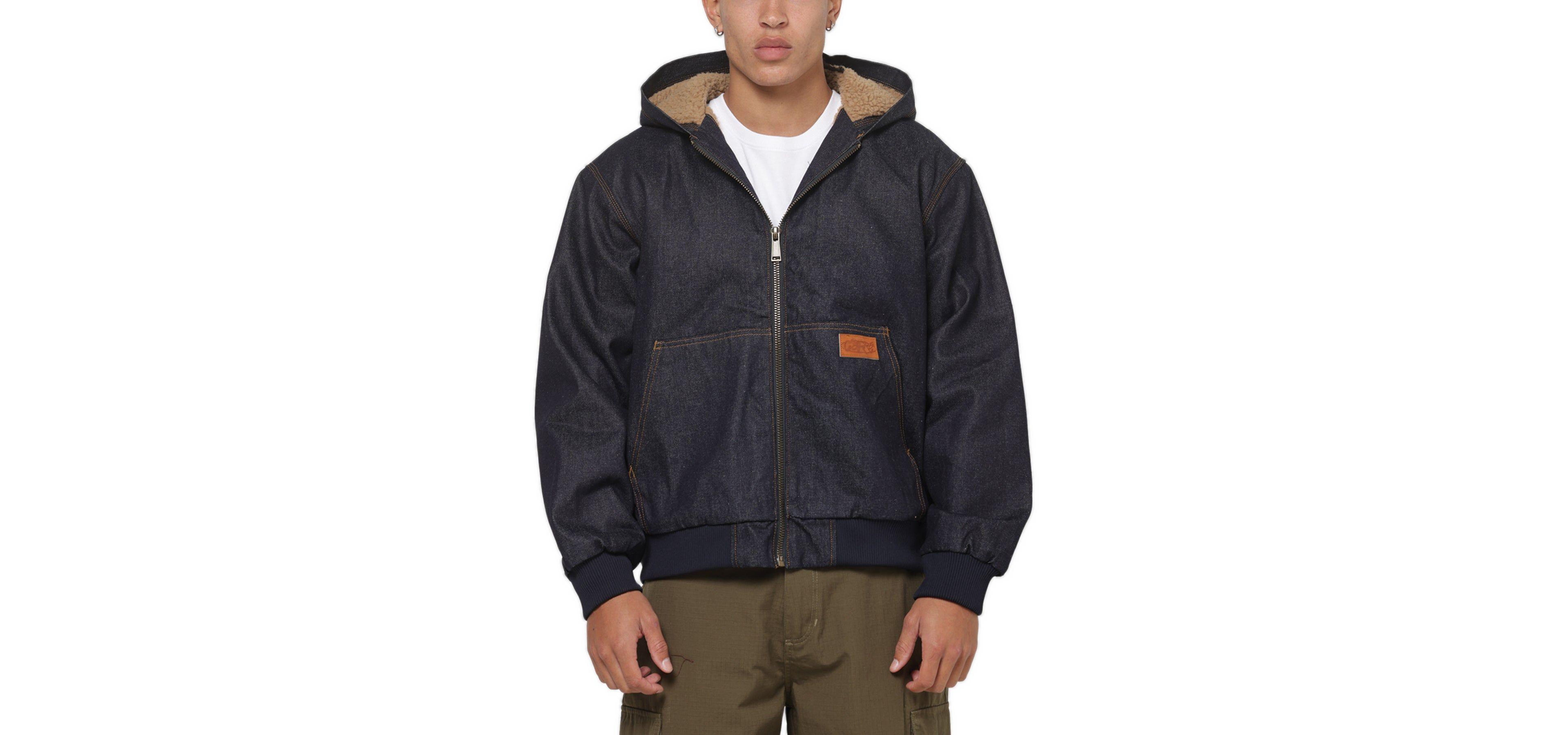 Carre Men's Sherpa Lined Zip Hoodie -Jackets