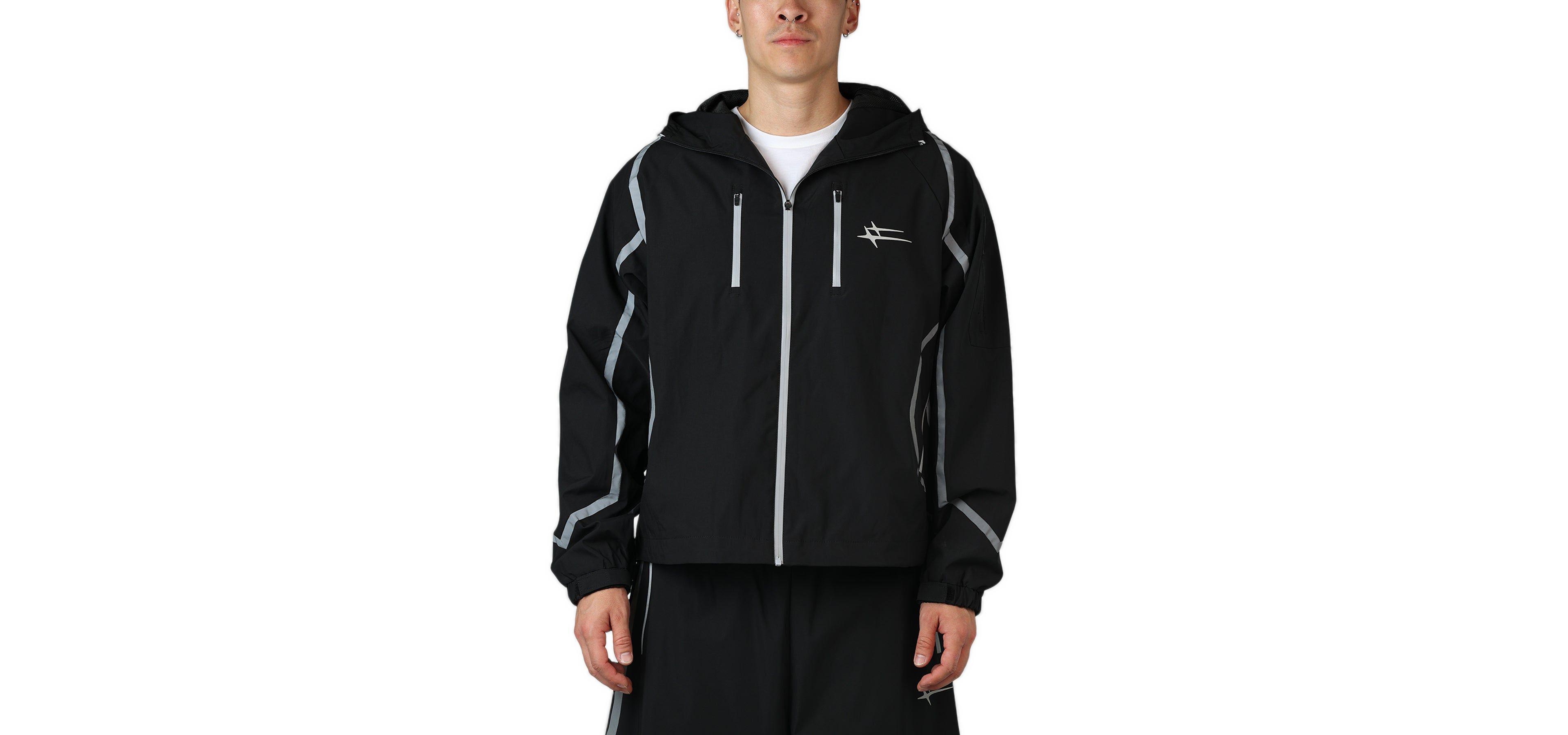 Loiter Men's Hybrid Tek Hooded Regular-Fit Windbreaker Jacket