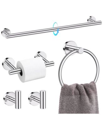 5 Piece 23.6" Bathroom Hardware Accessories Towel Rack Set