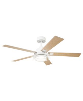 52" Modern Matte Reversible Dimmable LED Ceiling Fan with Light and Remote