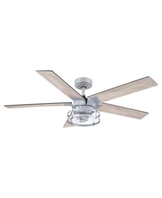 52" Modern Satin Nickel 5 Blades Ceiling Fan with Remote