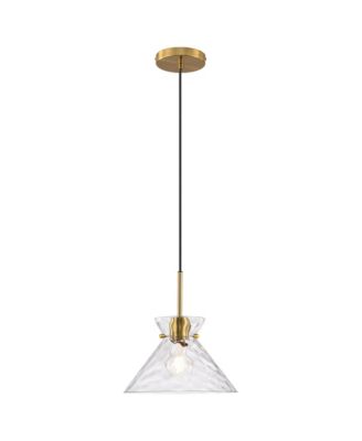 9.8 Inch Modern Hammered Clear Glass 1 Light Pendant Light with Adjustable Cord for Kitchen