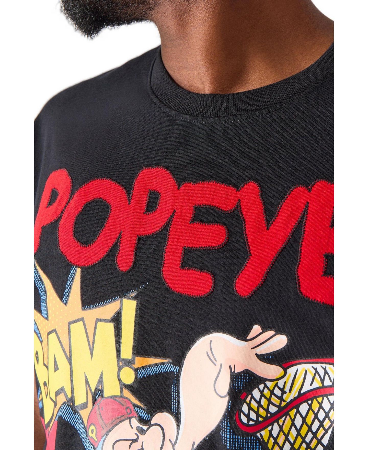 Мужская футболка Reason Popeye Applique Short Sleeve, цвет: Чёрный — фото 3