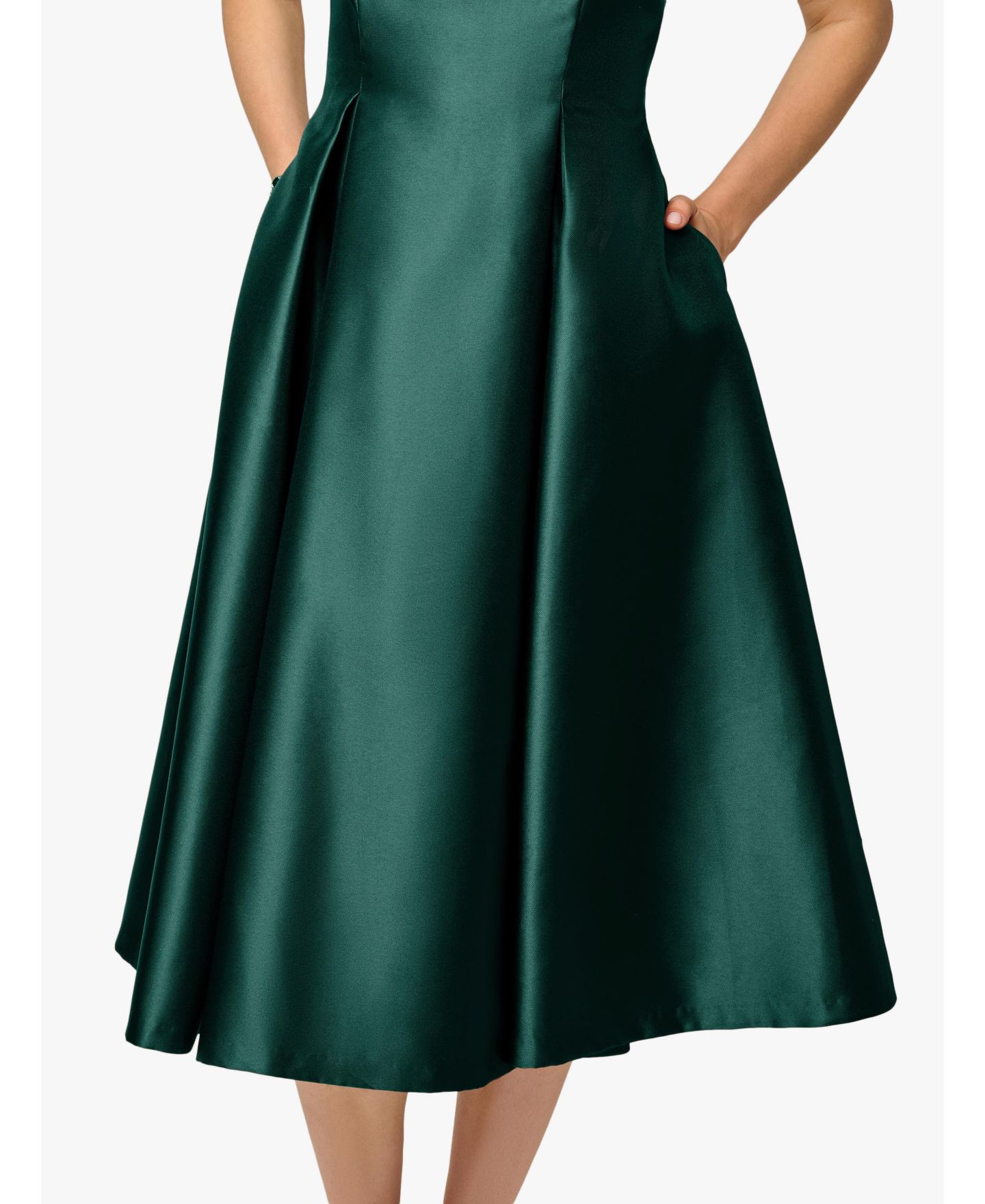 Женское платье Adrianna Papell Boat-Neck Fit & Flare Midi, цвет: Чёрный — фото 13