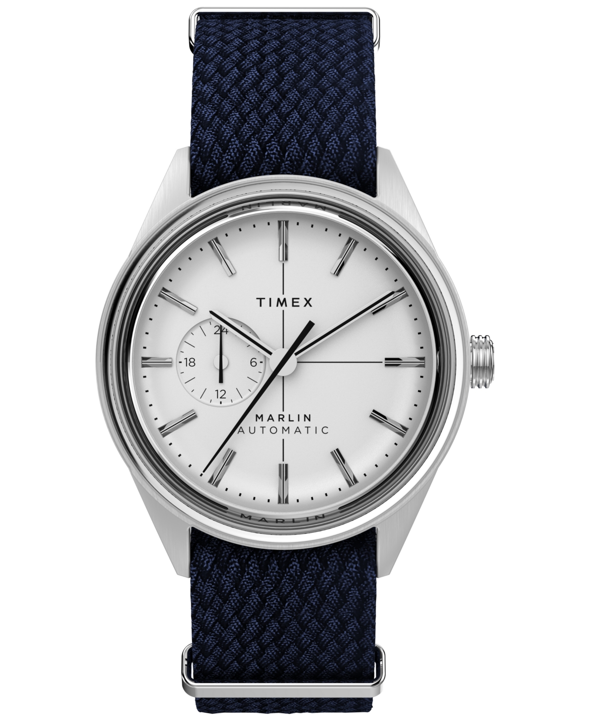 Timex Men'sAutomatic Marlin Jet Blue Fabric Band Watch 38 mm
