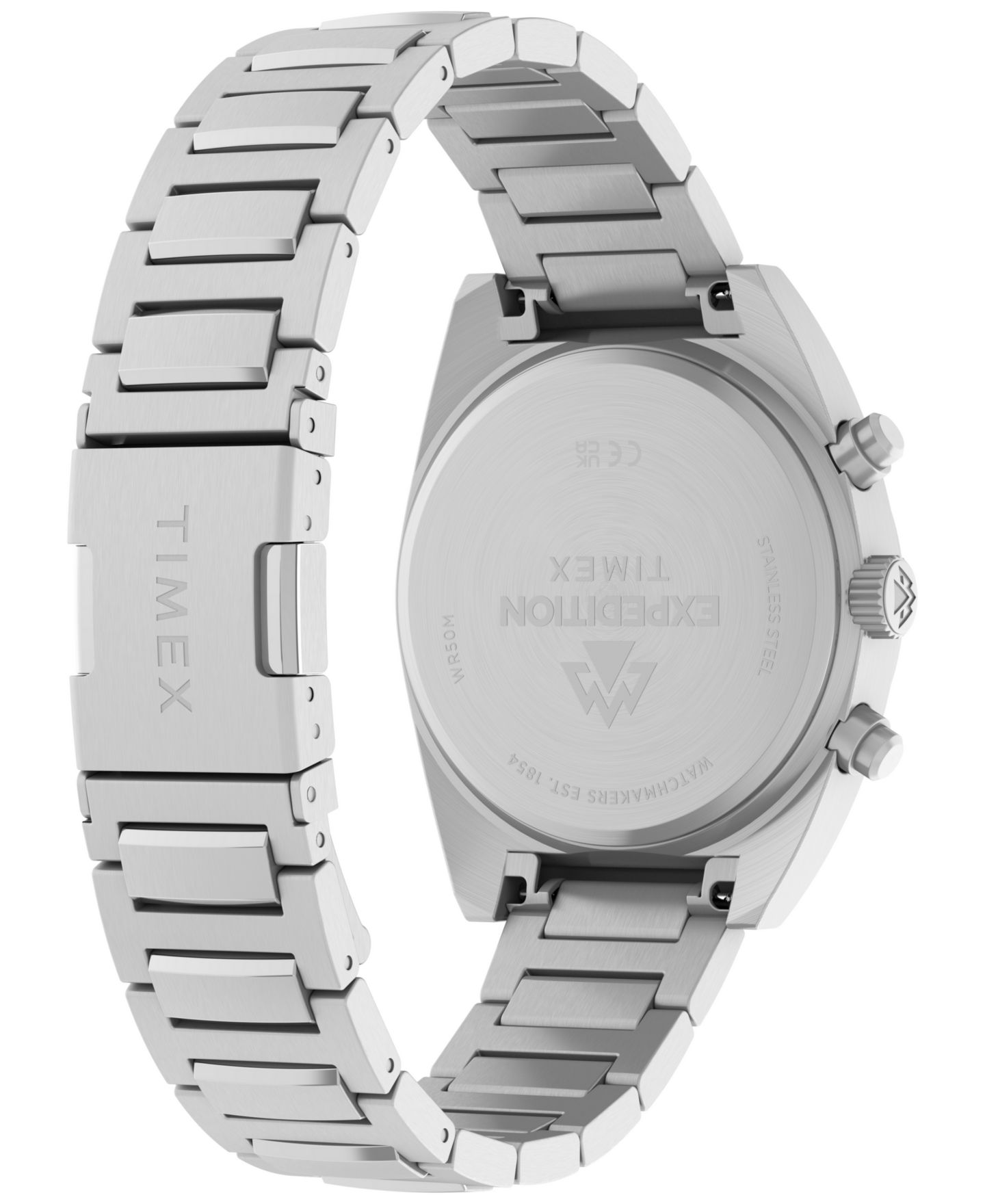Мужские часы Timex Quartz Chronograph Silver-Tone Stainless Steel 41mm — фото 5