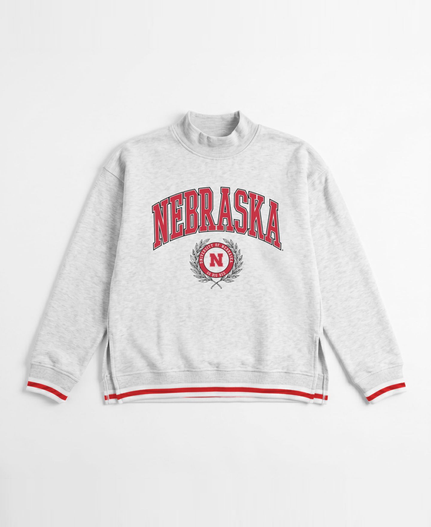 Женская толстовка Gameday Couture Heather Gray Nebraska Huskers Rally Point Contrast Stripe Mock Neck — фото 7