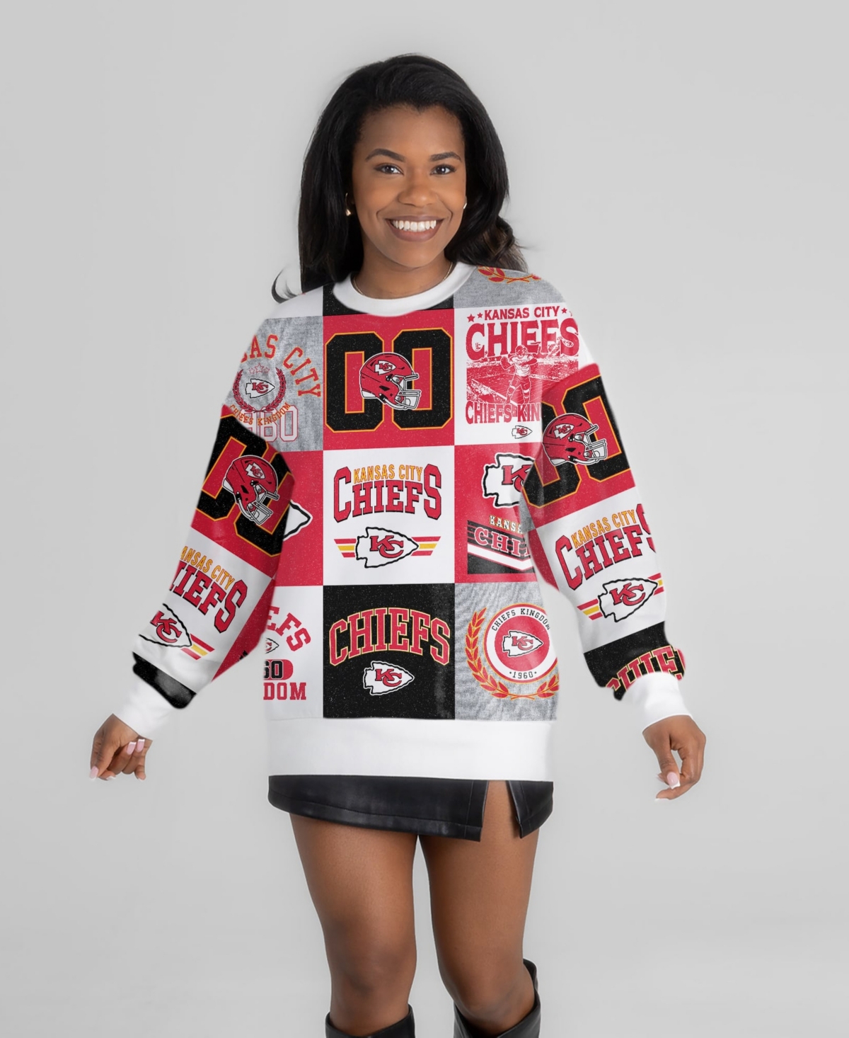 Gameday Couture Women's White Kansas City Chiefs Highlight Reel Repeat Premium Fleece Sweatshirt - White
