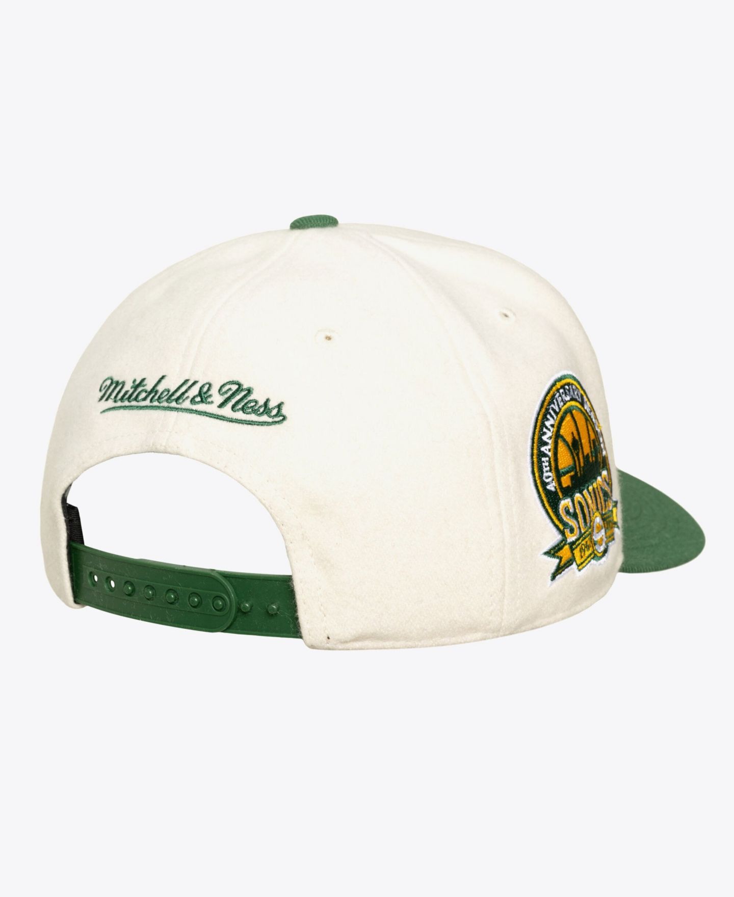 Кепка Mitchell & Ness Cream Seattle SuperSonics Cream Team Pro Adjustable Hat — фото 3