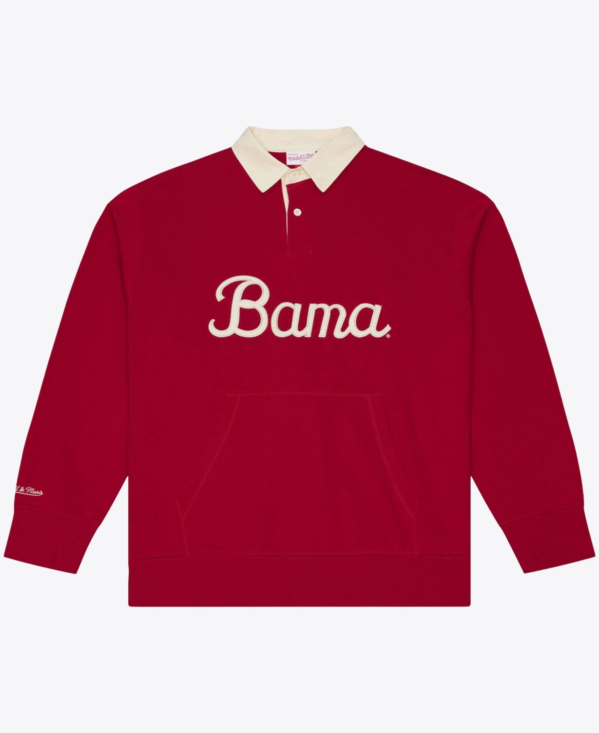 Mitchell & Ness Men's Crimson Alabama Crimson Tide Retro Roots French Terry Fleece Polo Shirt