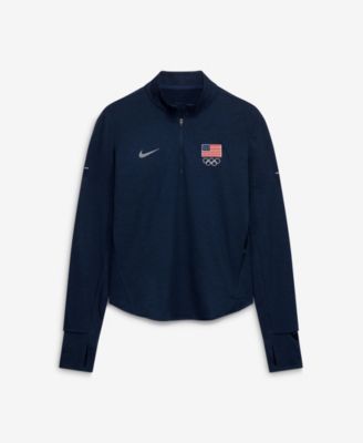 Women's Navy Swift Dri-FIT Half-Zip Pullover