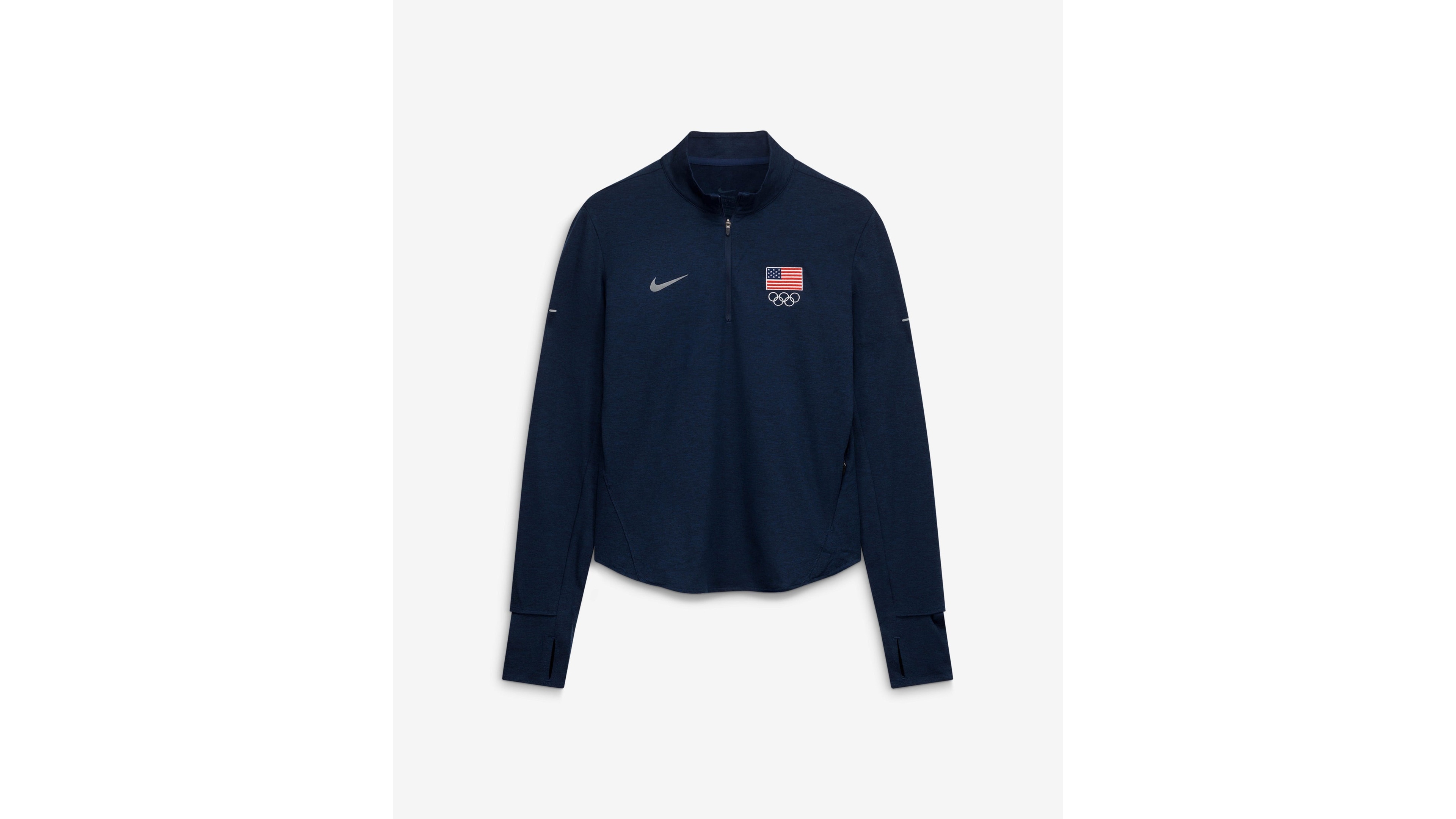 Nike Women's Navy Swift Dri-fit Half-Zip Pullover