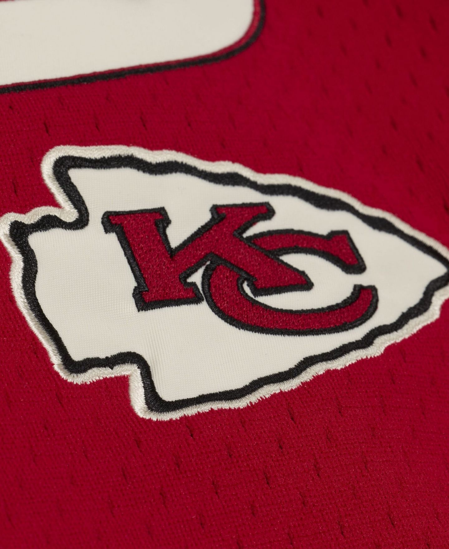 Женский топ Mitchell & Ness Red Kansas City Chiefs Retro Roots Baseball Jersey — фото 5