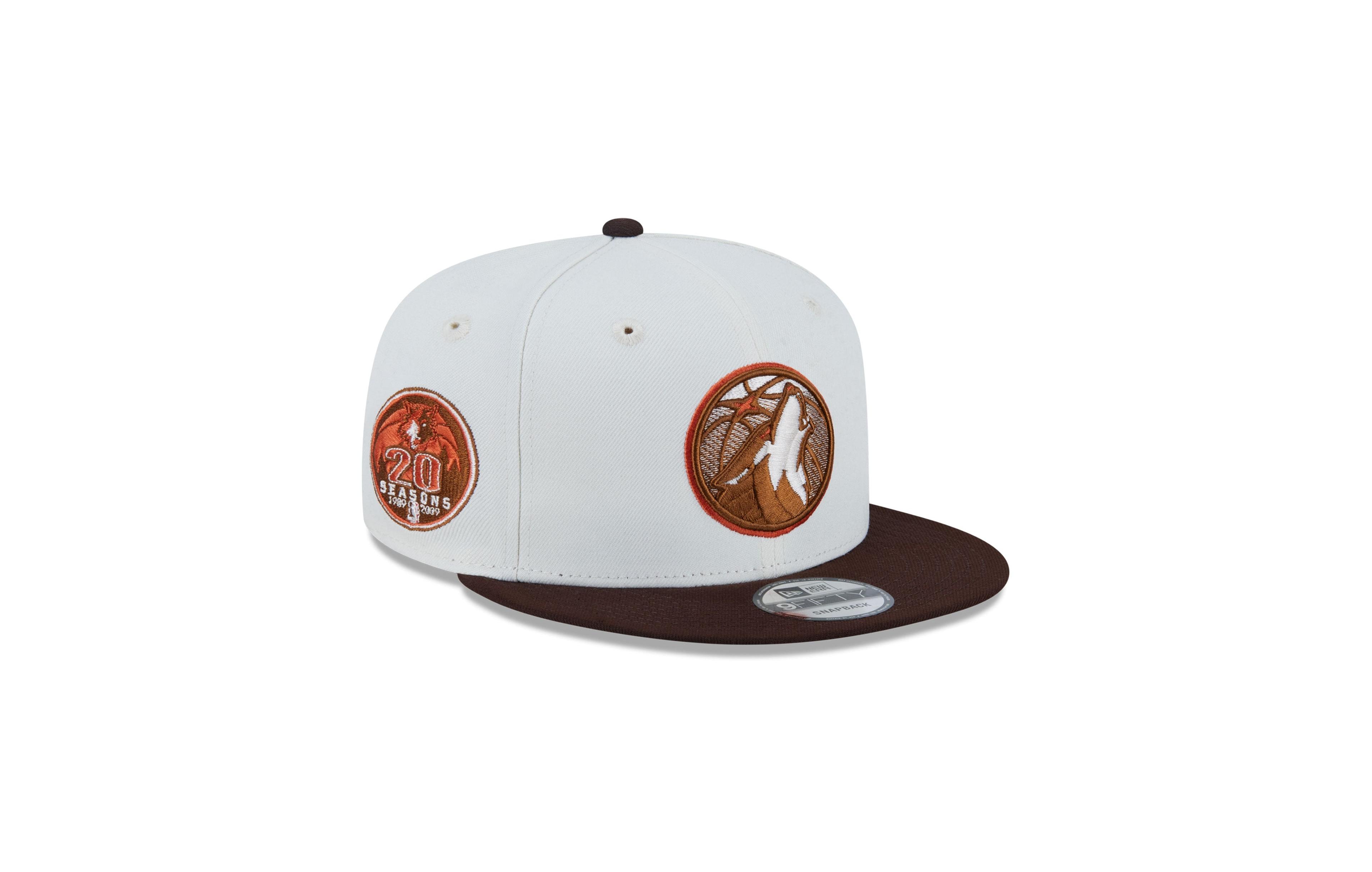 New Era Men's White Minnesota Timberwolves Pumpkin Spice 9FIFTY Snapback Hat