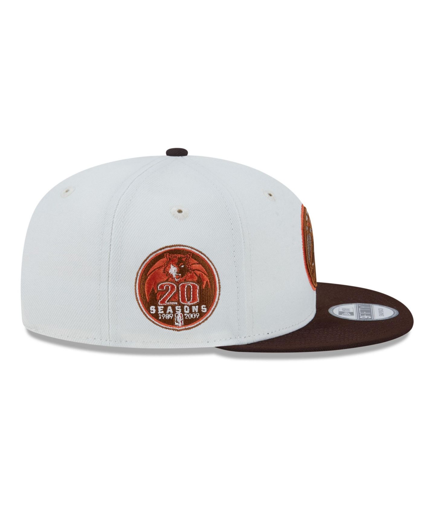 Мужская кепка New Era White Minnesota Timberwolves Pumpkin Spice 9FIFTY Snapback Hat — фото 5