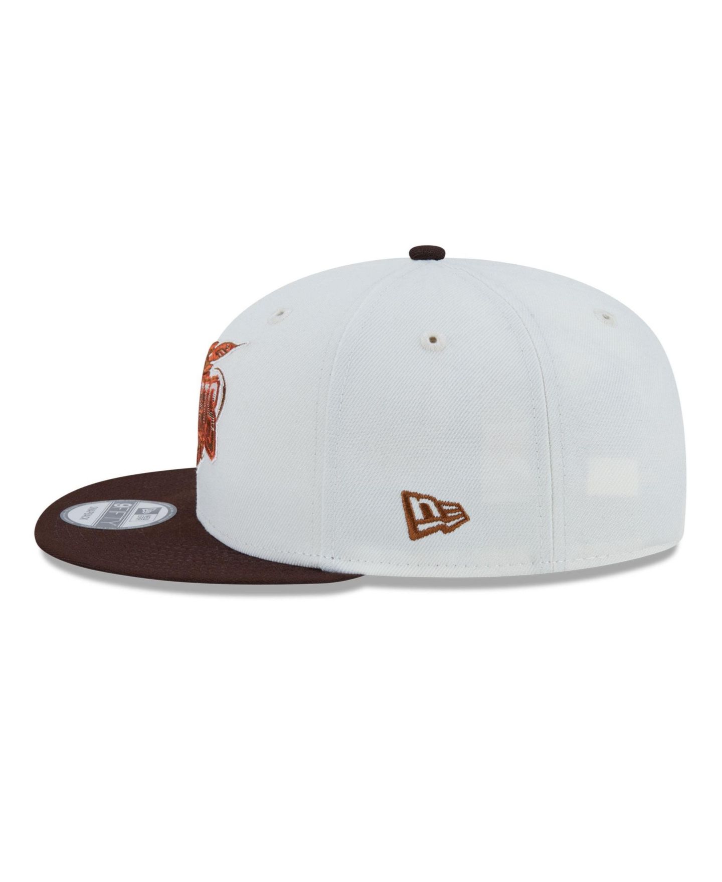 Мужская кепка New Era White Houston Rockets Pumpkin Spice 9FIFTY Snapback Hat — фото 6