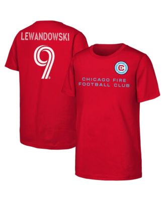 Big Boys' and Girls' Robert Lewandowski Red Chicago Fire Name Number T-Shirt