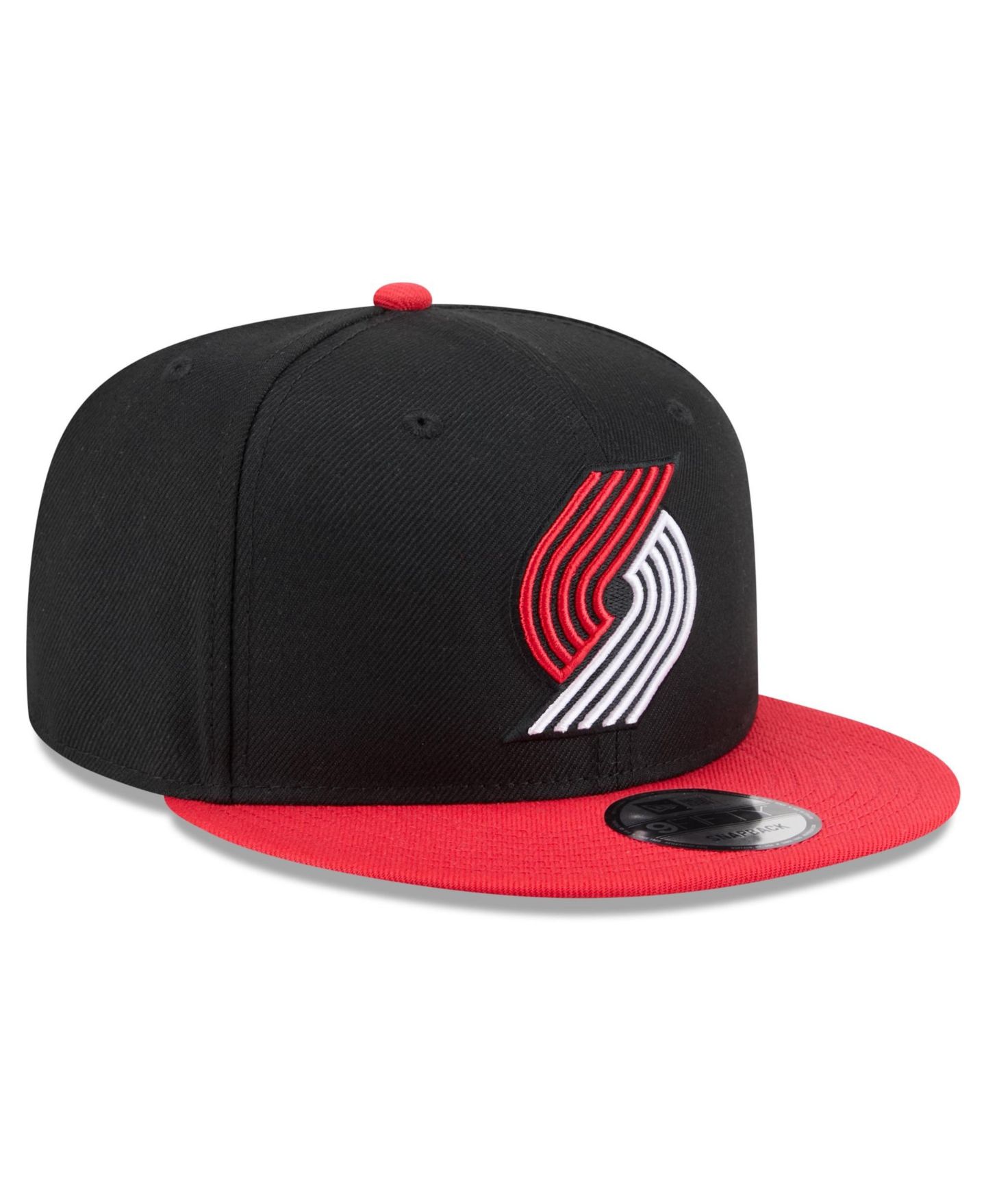 Мужские головные уборы New Era Black Portland Trail Blazers Two-Tone 9FIFTY Snapback Hat — фото 4
