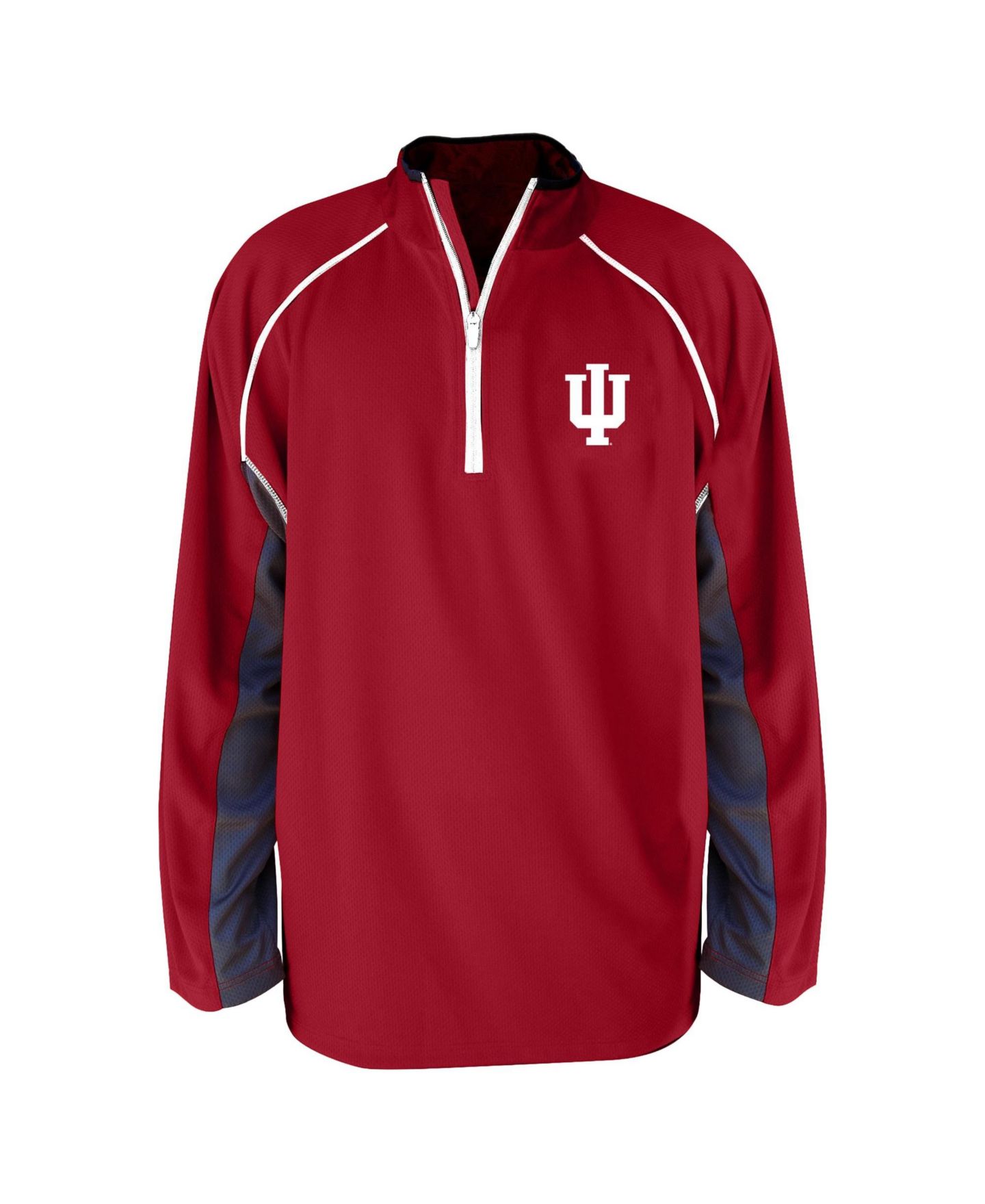 Мужская куртка Profile Crimson Indiana Hoosiers Big Tall Quarter-Zip Raglan — фото 2