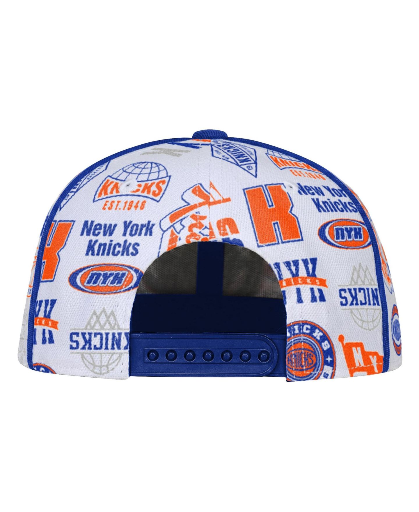 Детская кепка Outerstuff White New York Knicks Piped Up Snapback Hat — фото 3
