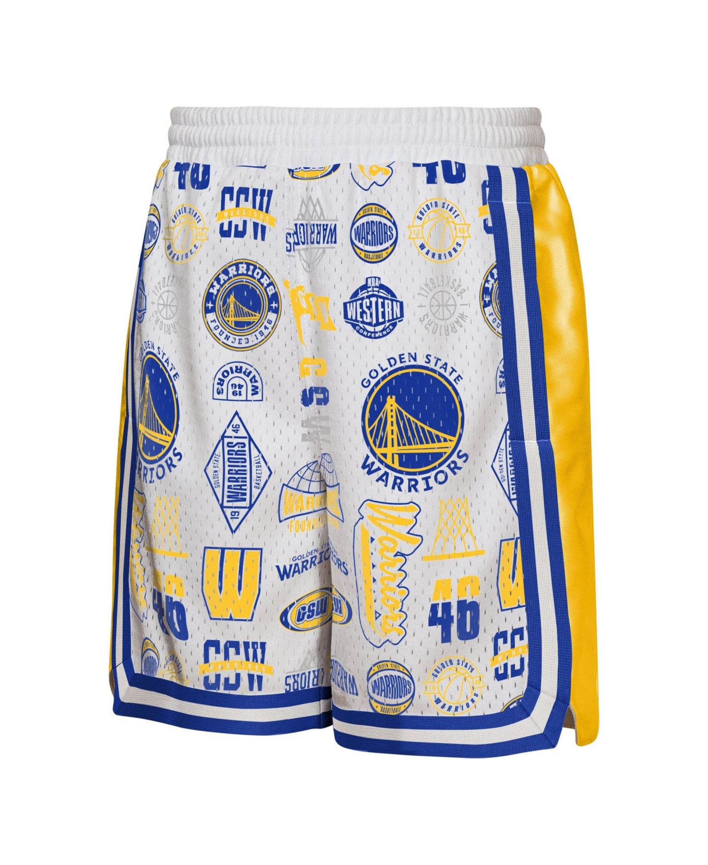 Детские шорты Outerstuff White Golden State Warriors Ball Hog Dazzle Basketball — фото 2