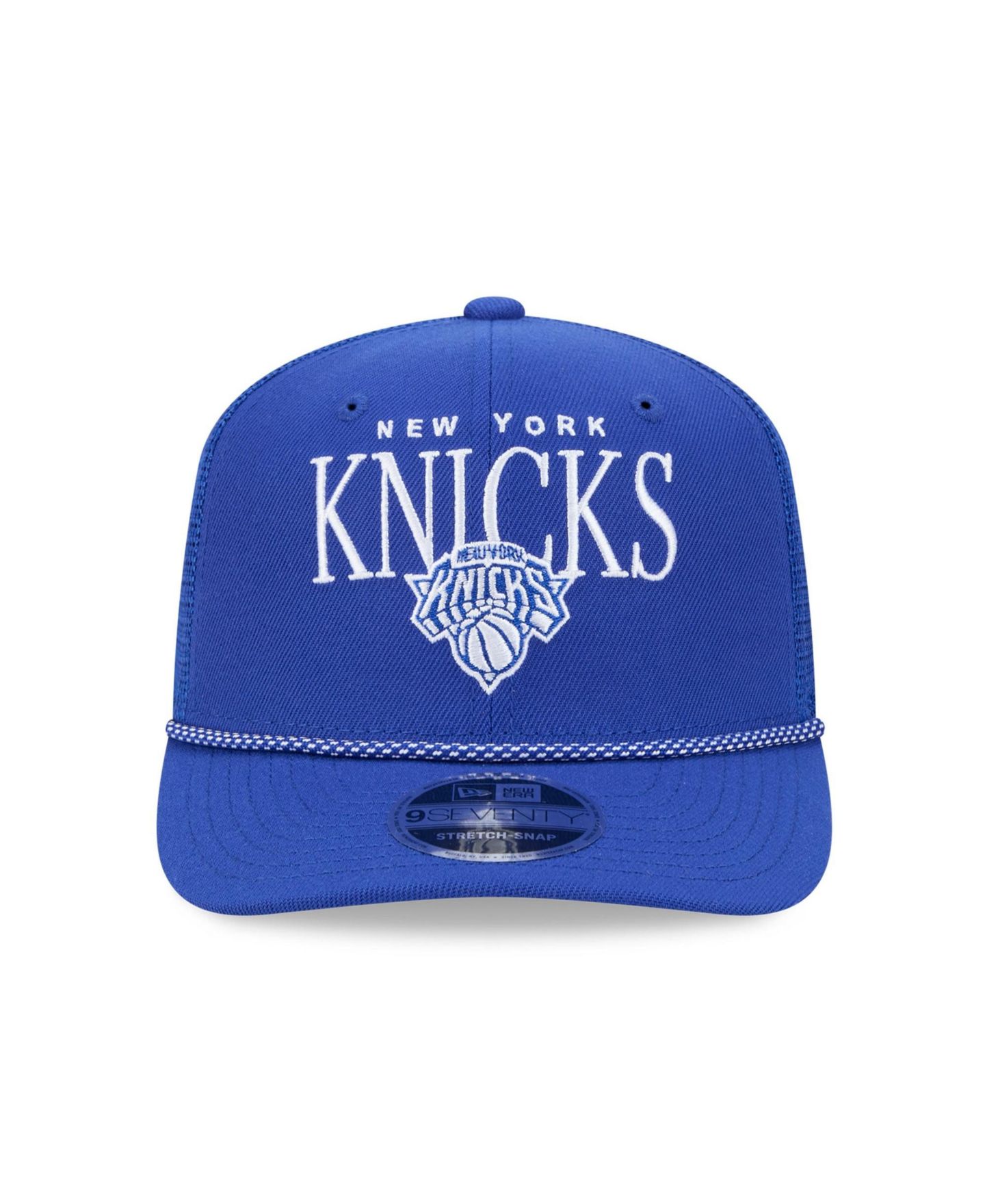 Мужская кепка New Era Blue New York Knicks Tonal 9SEVENTY Adjustable Trucker Hat — фото 2