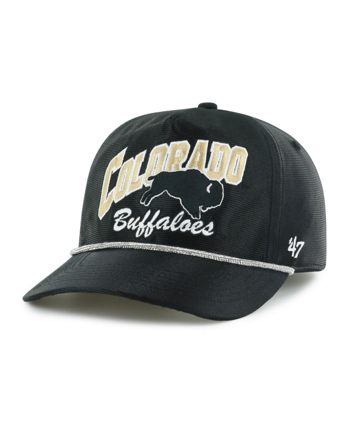 Женская кепка '47 Brand Black Colorado Buffaloes Glitter Hitch Adjustable Hat — фото 1