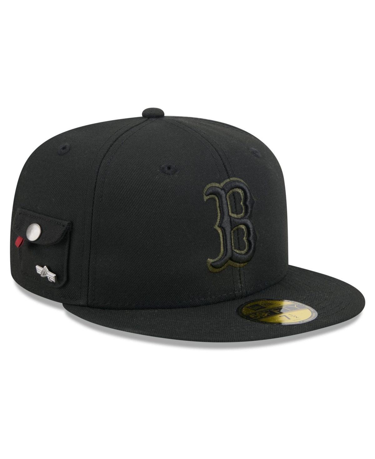 New Era X Alpha Industries Men's New Era Black Boston Red Sox 59FIFTY Fitted Hat - Black