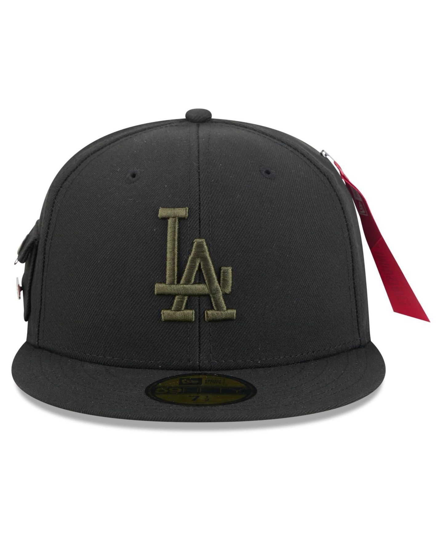 Мужская кепка New Era X Alpha Industries New Era Black Los Angeles Dodgers 59FIFTY Fitted Hat — фото 2
