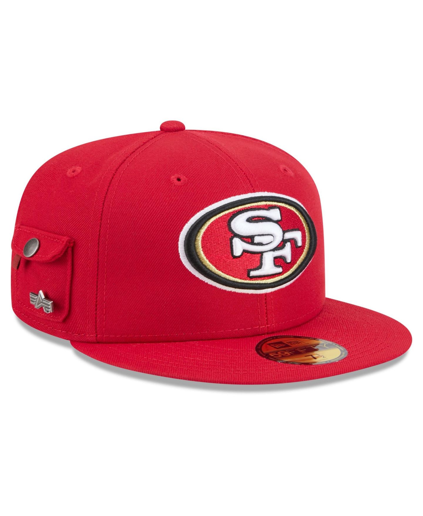 Мужская кепка New Era X Alpha Industries Scarlet San Francisco 49ers 59FIFTY Fitted Hat — фото 3