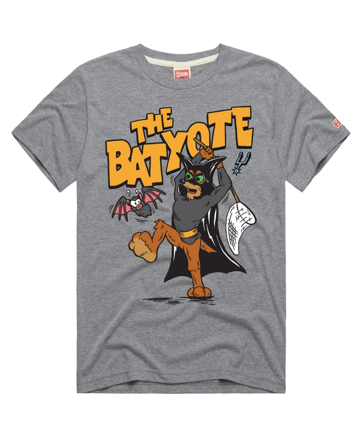 Homage Men's and Women's Gray San Antonio Spurs The Batyote Tri-Blend T-Shirt - Gray