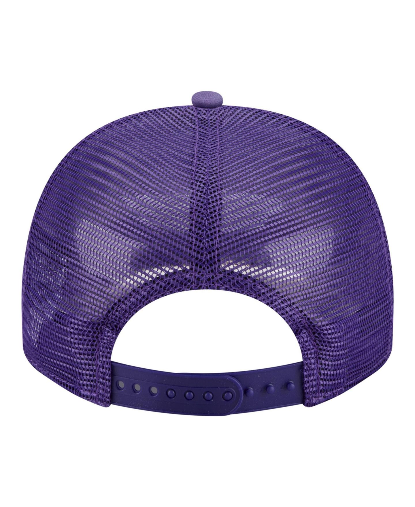 Мужская кепка New Era Purple Los Angeles Lakers Faded Foam Front 9FIFTY A-Frame Adjustable Trucker Hat — фото 5