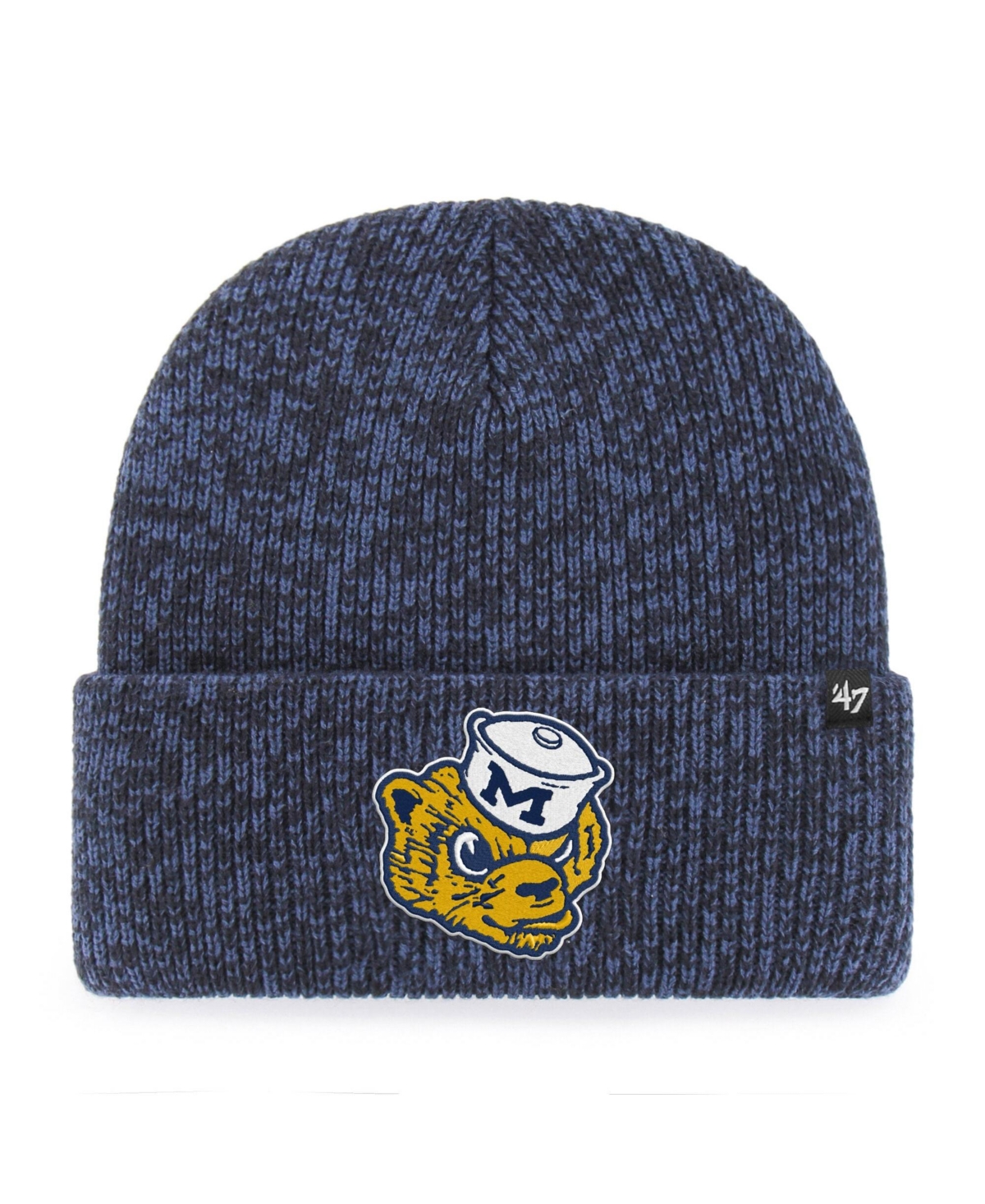 '47 Brand Men's and Women's Navy Michigan Wolverines Brain Freeze Cuff Knit Hat - Navy