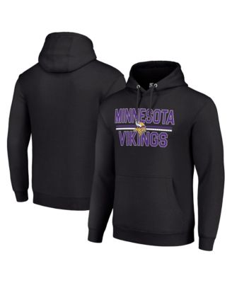 Men's and Women's Black Minnesota Vikings Team Mesh Print Graphic Tri-Blend Pullover Hoodie