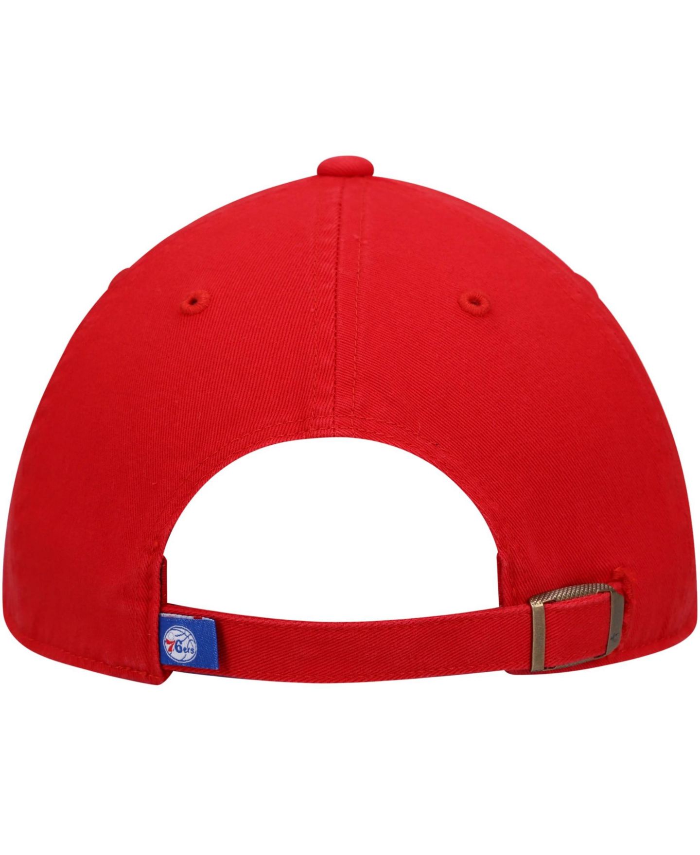 Мужская кепка '47 Brand Red Philadelphia 76ers Core Logo Clean Up Adjustable Hat — фото 4