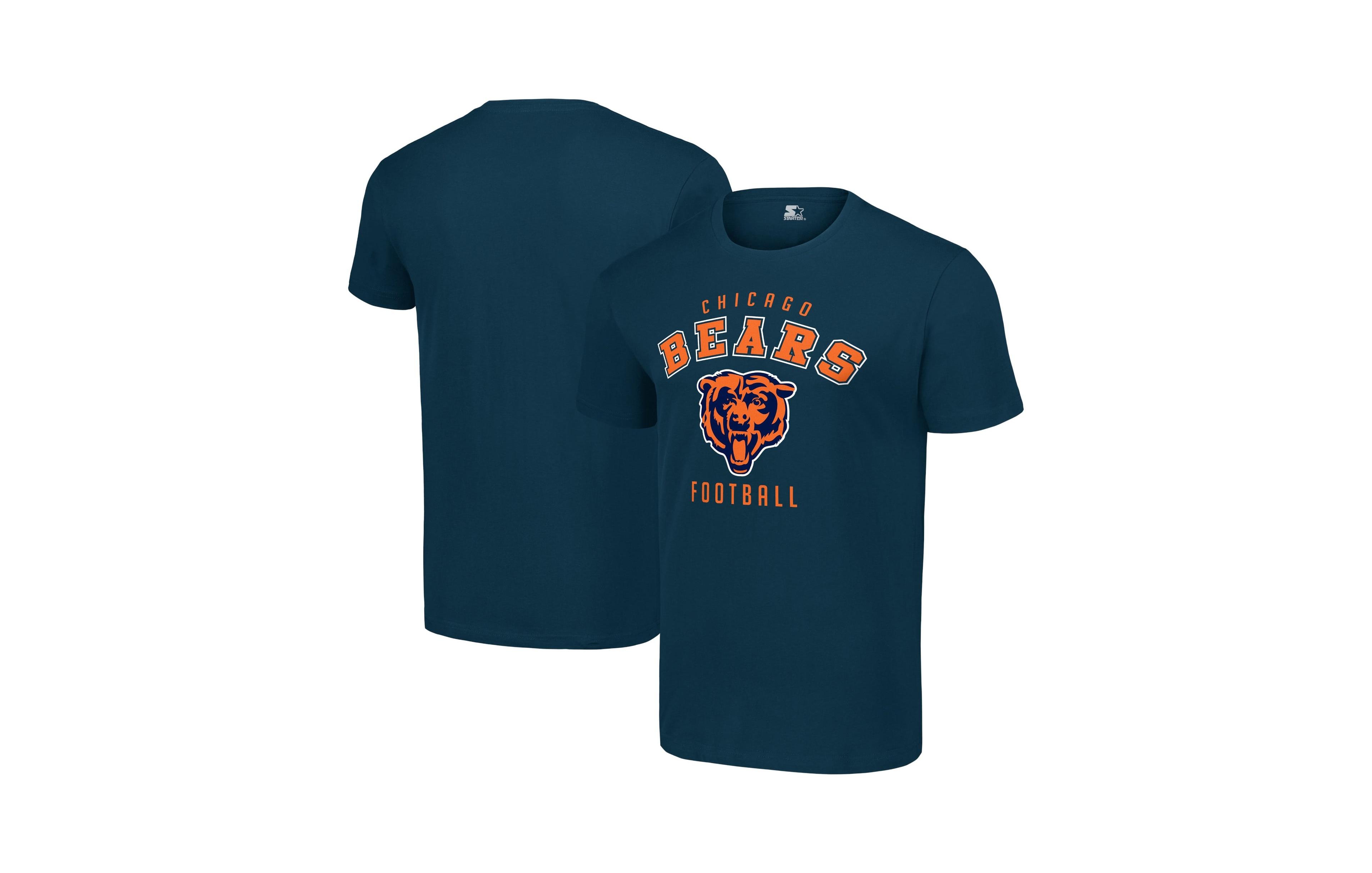 Starter Men's Navy Chicago Bears Logo T-Shirt