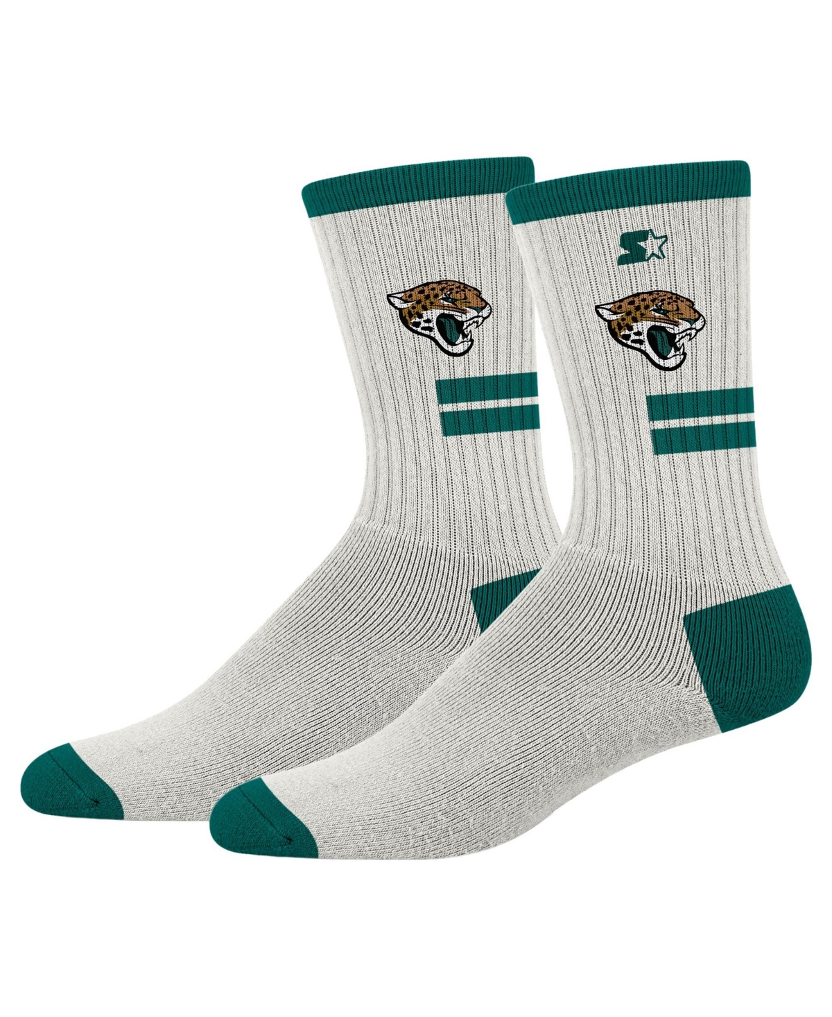 Starter Men's and Women's Cream Jacksonville Jaguars Premiere Cushioned Crew Socks