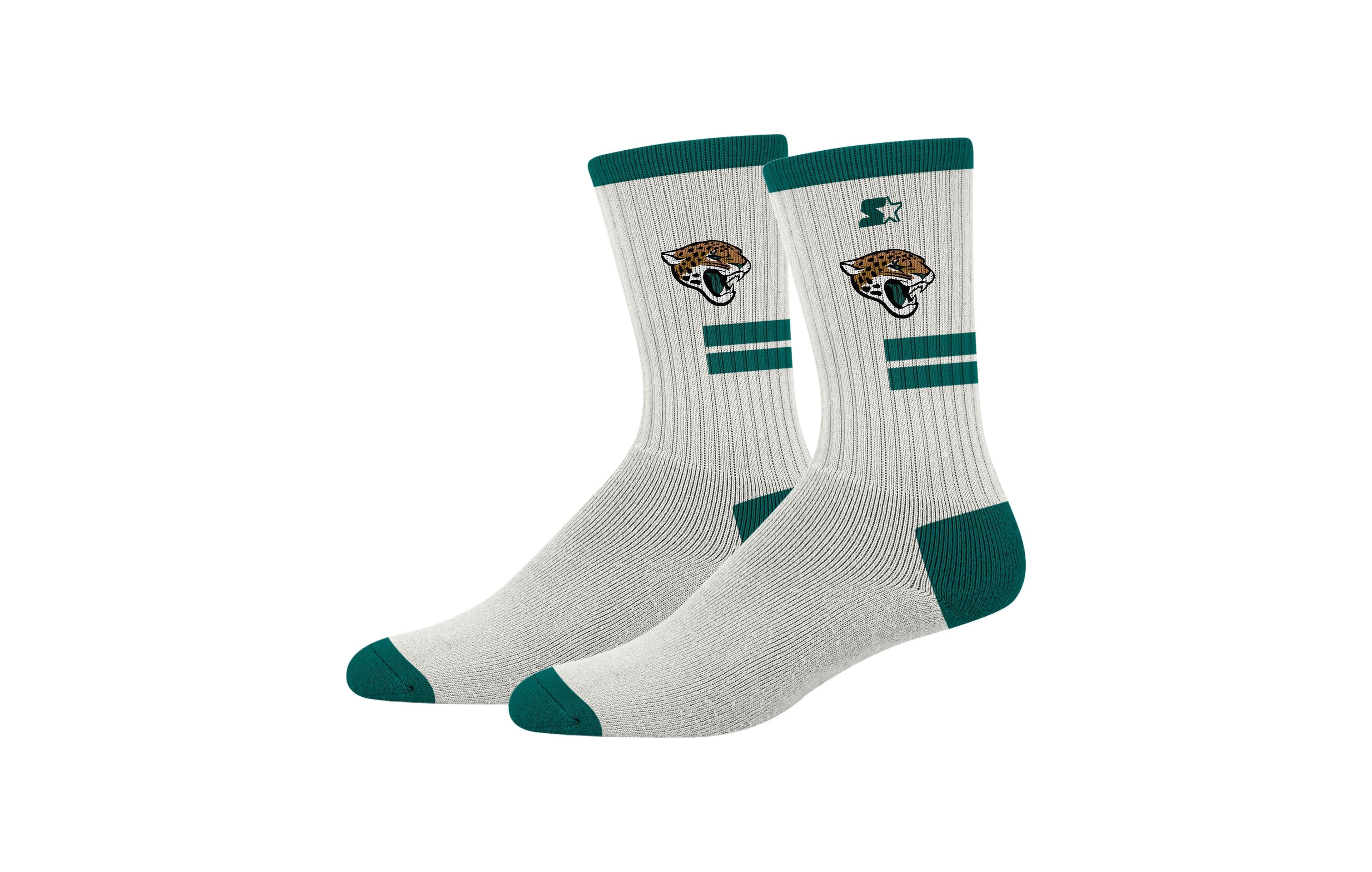 Starter Men's and Women's Cream Jacksonville Jaguars Premiere Cushioned Crew Socks