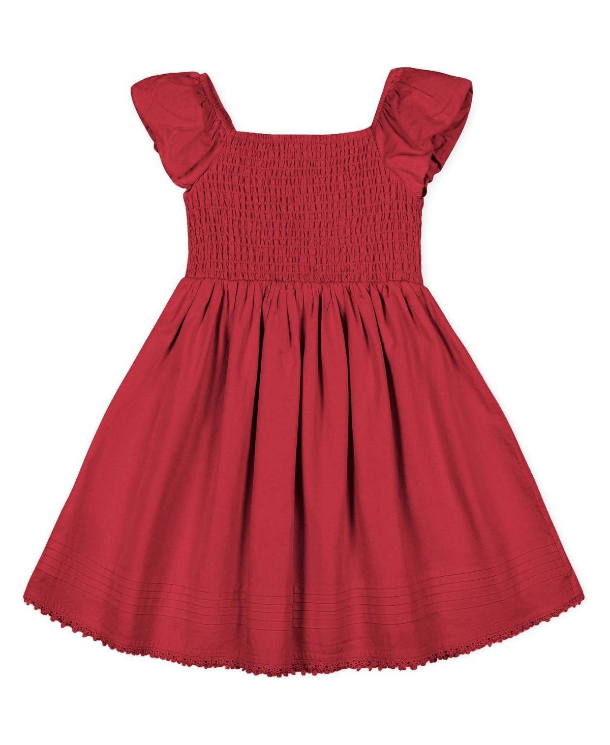 Hope & Henry Girls'6-12 Sateen Flower Girl Dress - Red