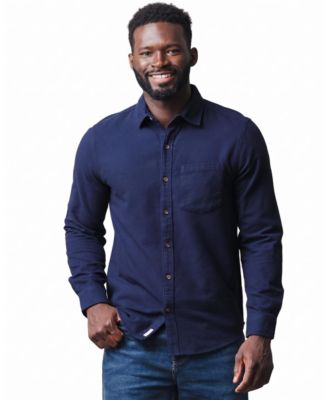 Men's Long-Sleeve Flannel Button-Down Shirt